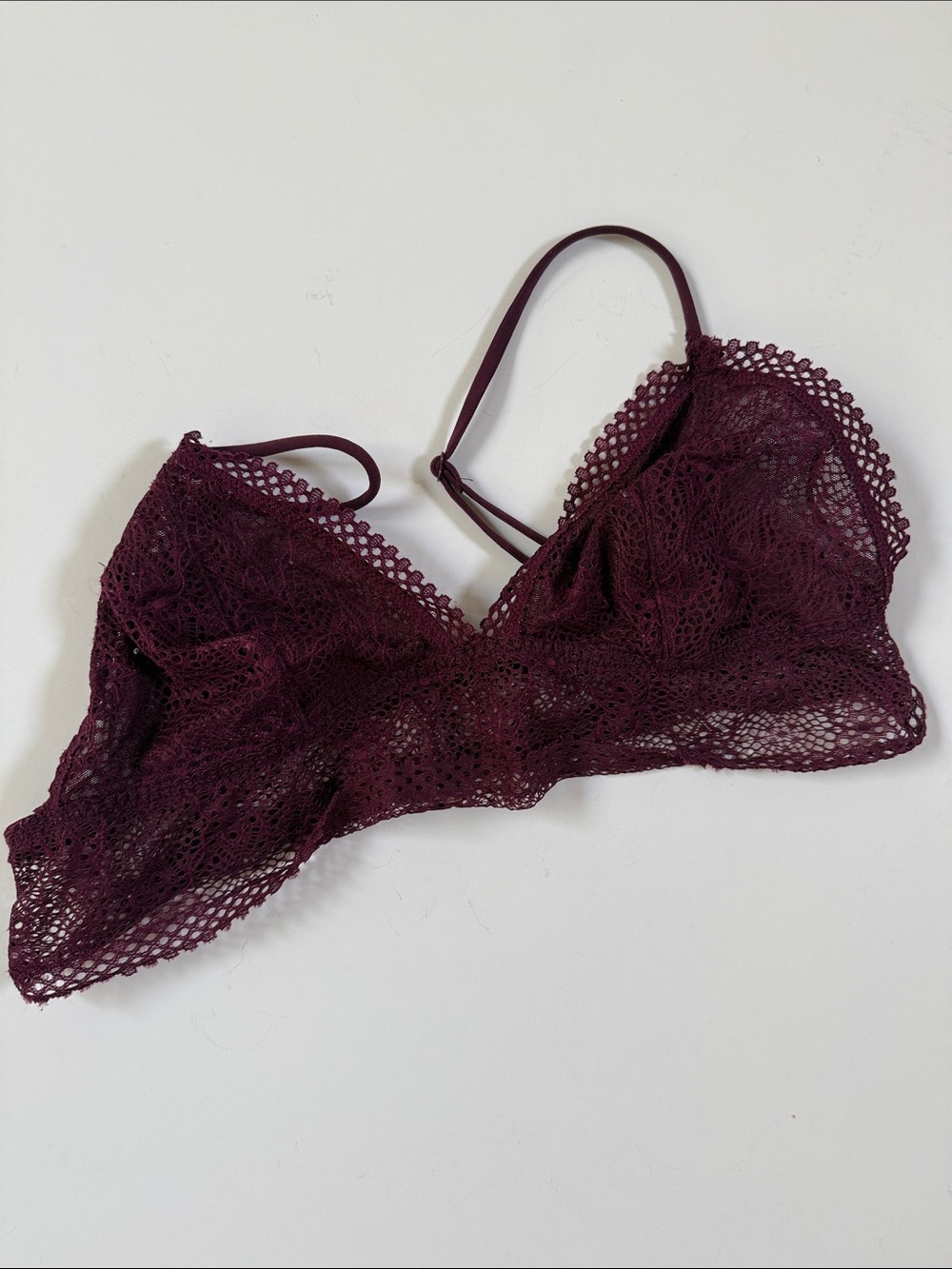 Victoria's Secret Lace Bralette in Deep Wine